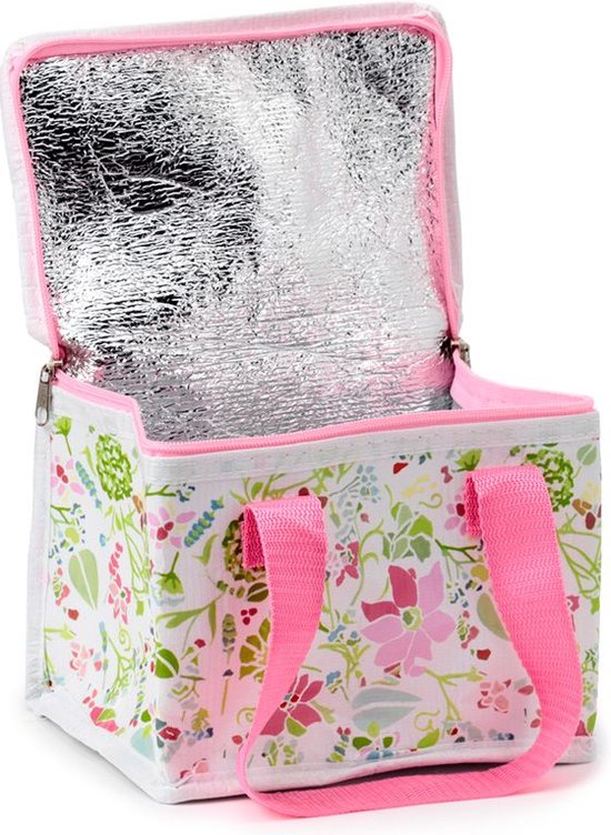 Koeltas Lunchtas Julie Dodsworth Roze Botanical RPET Duurzaam - 16x21x13cm van KOEL — afbeelding 4