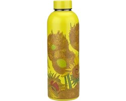 Thermosfles 500 ml - waterfles 500 ml - Van Gogh - Drinkfles RVS - zonnebloemen