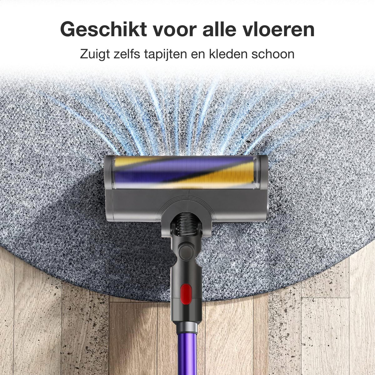 SVENNE® Zuigmond met Groen Licht en Stofdetectie - Geschikt voor Dyson V15 / V11 / V10 / V8 / V7 - Mondstuk met LED Verlichting - Parketborstel Accessoires & Onderdelen voor Steelstofzuiger - Opzetstuk Borstel - Triggerlock - Wasbaar — afbeelding 4
