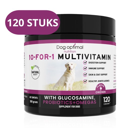 Foto: Dog optimal multivitamine glucosamine hond weerstand hondenkoekjes 120 stuks