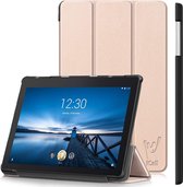Hoes geschikt voor Lenovo Tab E10 - Smart Book Case Hoesje van iCall - Goud