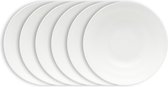 vtwonen Assiettes à pâtes - Service de vaisselle - Wit - Assiettes creuses - Jeu d'assiettes de 6 - 25,5 cm