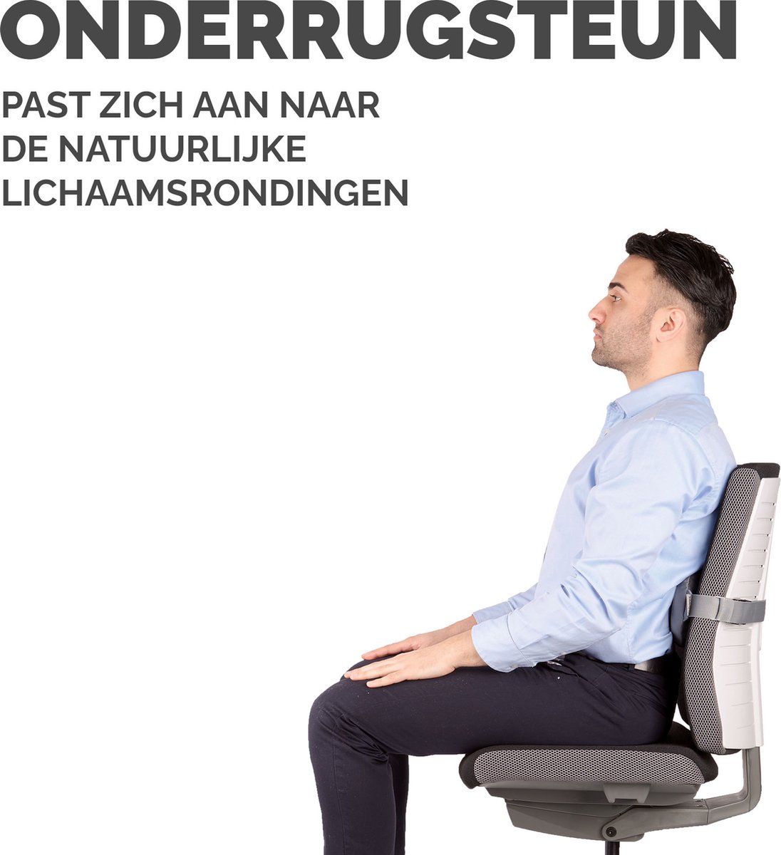 Goedkoopste Fellowes rugkussen - onderrug - lendekussen - I-Spire Series - grijs