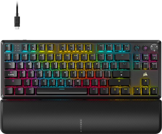Corsair K70 CORE TKL - Draadloos Mechanisch Gaming Toetsenbord - RGB LED - MLX Red Switch - QWERTY - Zwart