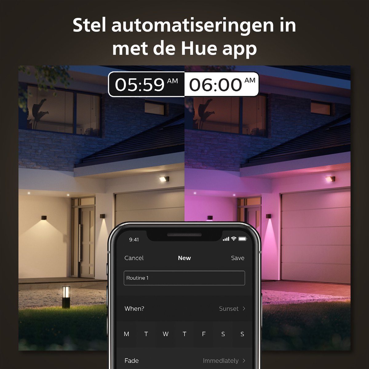 Philips Hue Resonate Down - muurlamp - wit en gekleurd licht - zwart — afbeelding 6