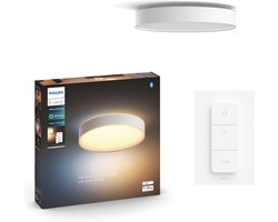 Philips Hue Devere badkamerplafondlamp – warm tot koelwit licht – wit – 38cm – 1 dimmer switch