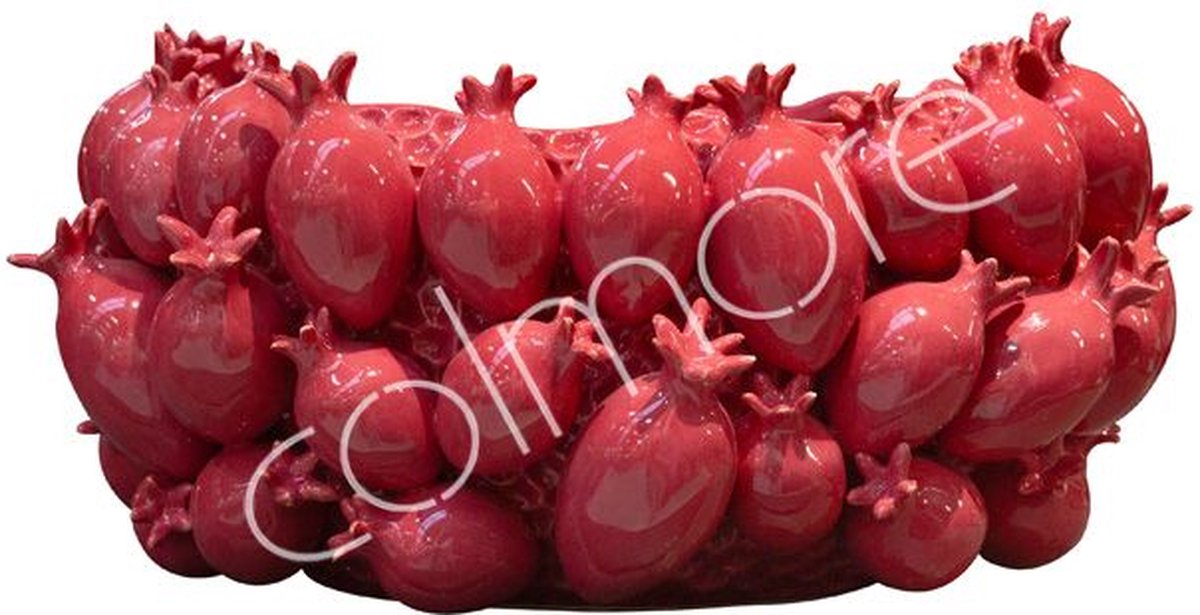 Colmore by Diga vaas granaatappel fuchsia roze keramiek 38x33x19