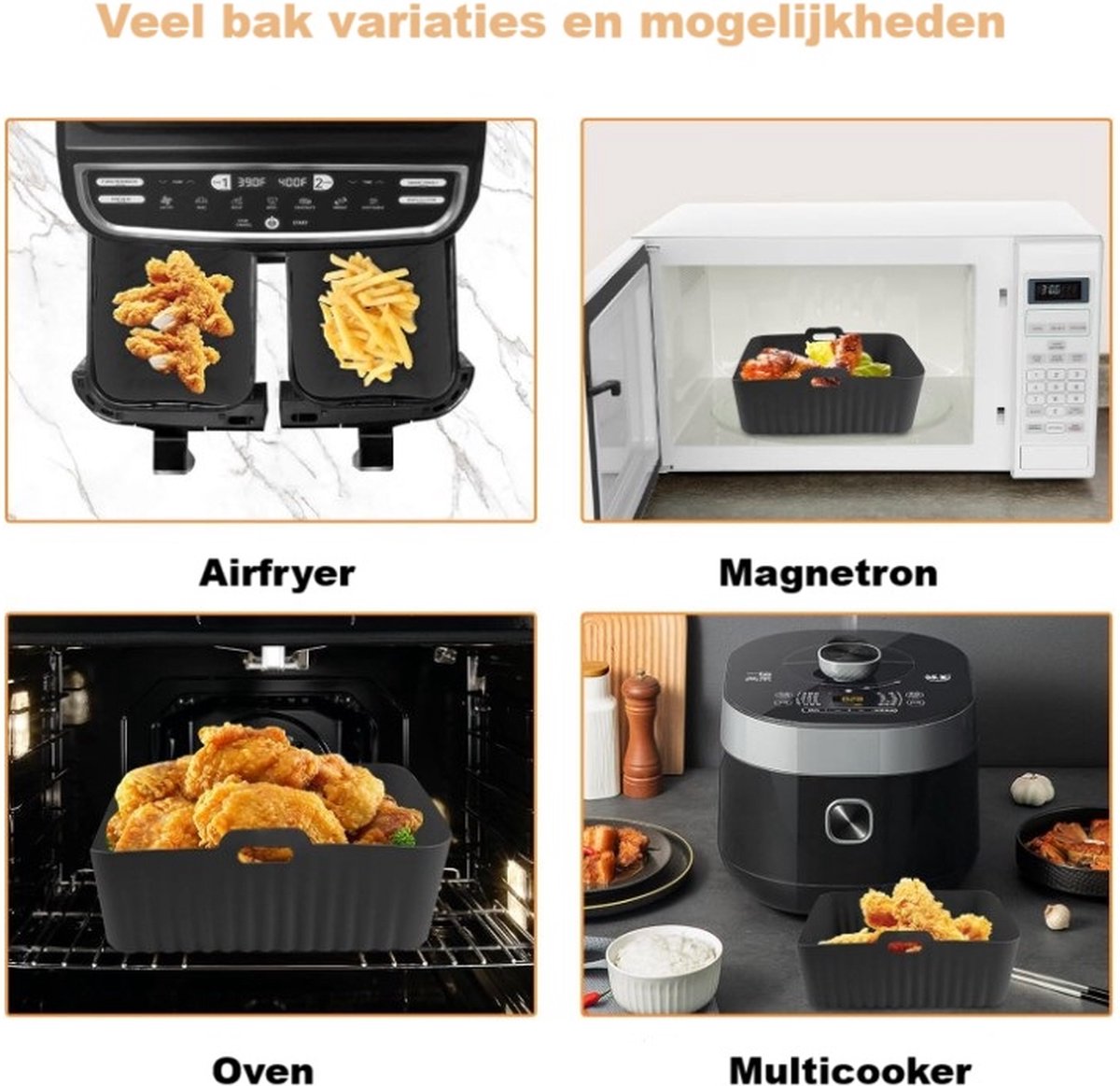 Ninja Air Fryer Airfryer Lot De 2 Moules En Pour Friteuse À Air Chaud Ninja Sl401 Sl400 Accessoires Air Fryer Af300eu