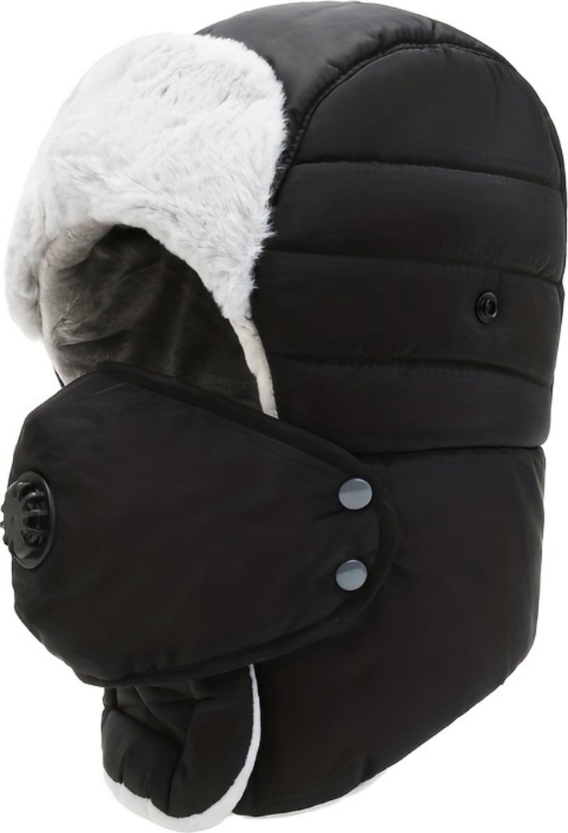 Bovista Wintermuts Heren Dames Volwassenen Muts Ski Mask Bivakmuts Balaclava Ski Masker Face Mask Full Face Mask Winter Zwart