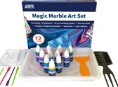 QBIX Complete Magic Marble Set - 12 kleuren - Magic Marble Effect - Incl gereedschap