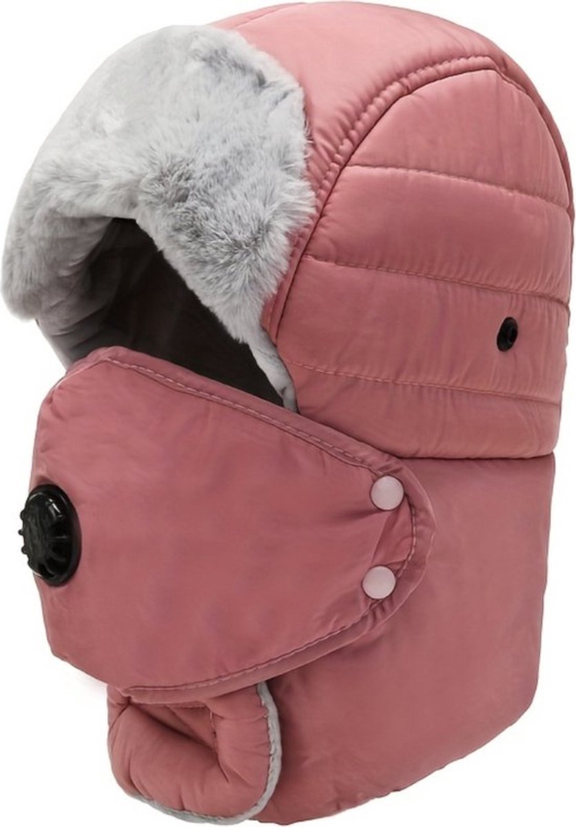 Bovista Wintermuts Heren Dames Volwassenen Muts Ski Mask Bivakmuts Balaclava Ski Masker Face Mask Full Face Mask Winter Roze