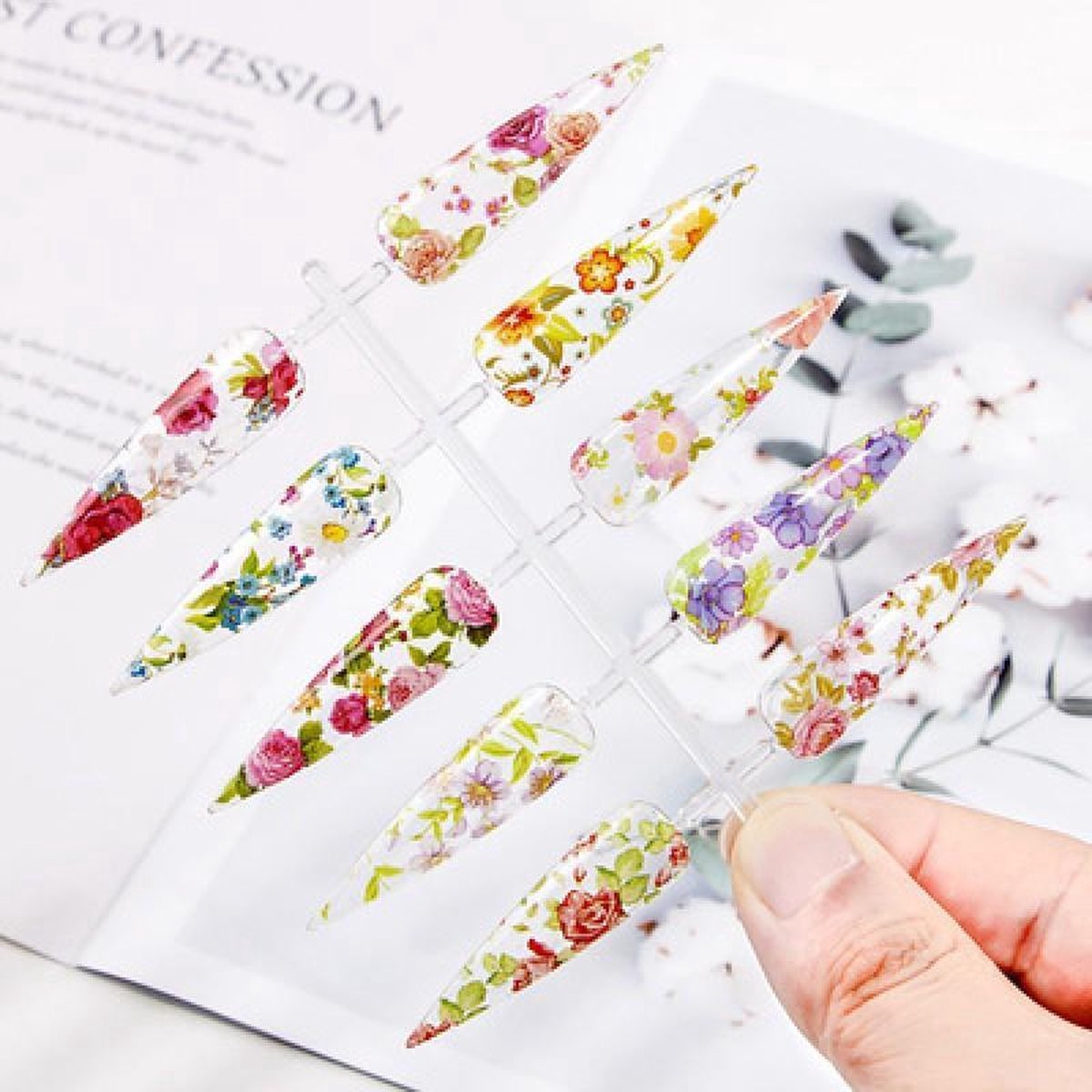 Goedkoopste 10 vellen nagelfolie Sticker. Transfer nail art foil,Nagelstickers,Manicure 5 Stuk Nagelvijlen