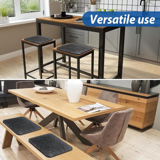 Brandsseller 4-delige set Stoelkussens 40x40 cm – Gewatteerde zitkussens met bevestigingsbanden – Voor binnen & buiten – Decoratief en comfortabel – Turkoois