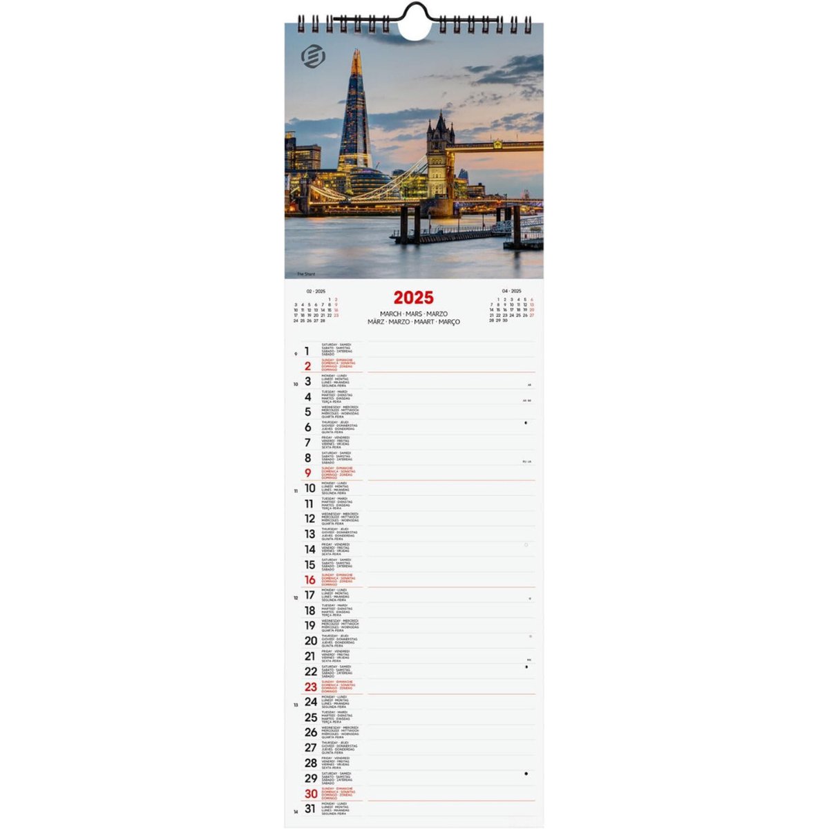 Equivera Jaarkalender 2025 - Maandkalender - Jaar Kalender - Jaarkalender - Jaarplanner - Kalender 2025