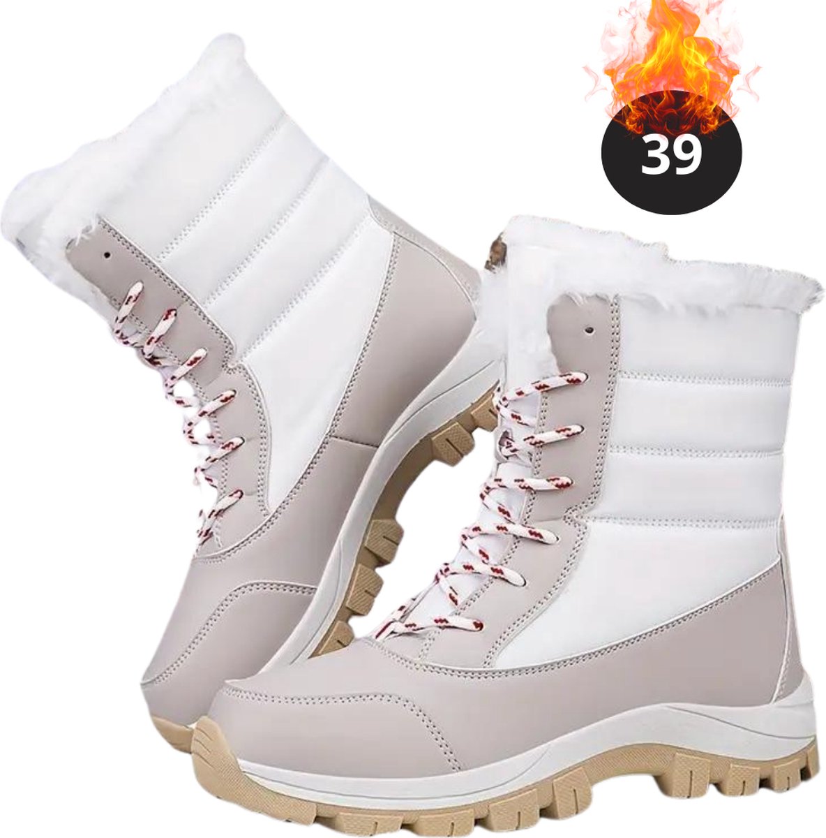 Nivard Snowboots Sneeuwschoenen Sneeuwboots Dames Wintersport Ski Skischoenen Lichtgrijs 39 Laarzen