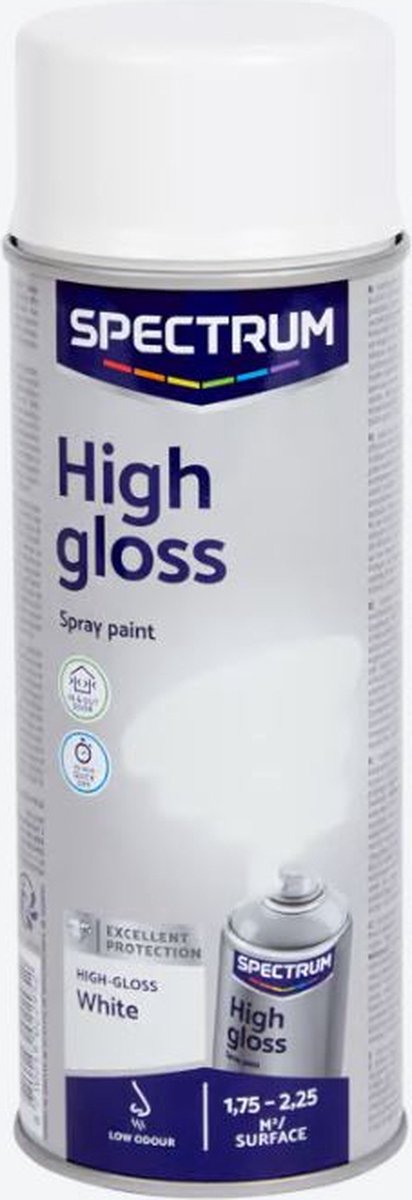 Spuitverf | Spuitlak | Spuitbus | Hoogglans Wit | Binnen & Buiten | 400ml