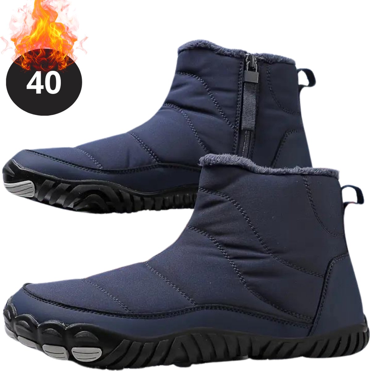 Nivard Snowboots Sneeuwschoenen Sneeuwboots Heren Wintersport Ski Skischoenen – 40 Antislip Blauw