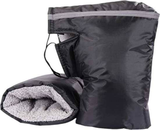 Handmoffen - Zwart - Extra Gewatteerde Fietswanten - Geschikt voor Fietsen, Motoren en Scooters - Handverwarmers - Fietsmoffen - Scooter Handschoenen