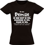T-shirt femme Denise | cadeau d'anniversaire | cadeau d'anniversaire | drôle | anniversaire | cadeau | Noir
