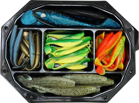 Fish-Xpro Fishxpro Softbait Set Naturel - Helder Water - 7 tot 20cm - +/- 35 stuks - Shads - Kunstaas van Fish-Xpro — afbeelding 5
