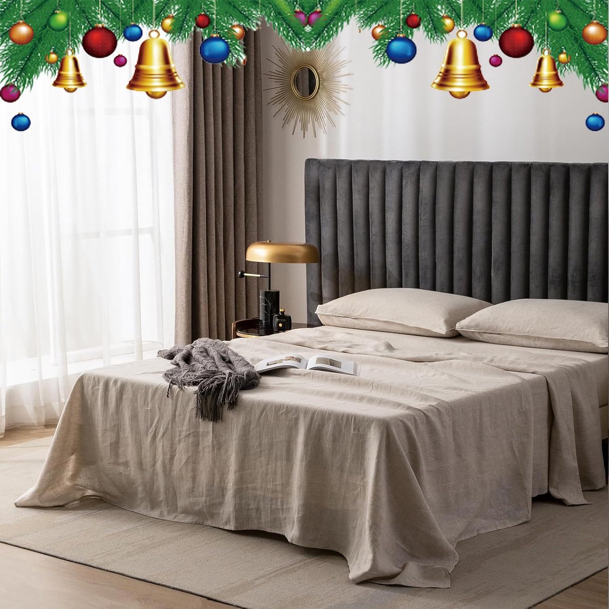 JGS® - Luxe Linnen Beddengoed, 100% Pure Stonewashed Linnen Laken, Ademend en Huidvriendelijk voor een Comfortabele Nachtrust-