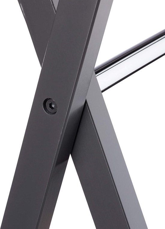 Opklapbare dressboy van hout voor jassen en broeken - Grijs - Met plankje