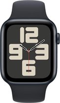 Bol.com Apple Watch SE 2024 GPS + Cellular 44mm Midnight Aluminium Case with Midnight Sport Band - M/L aanbieding