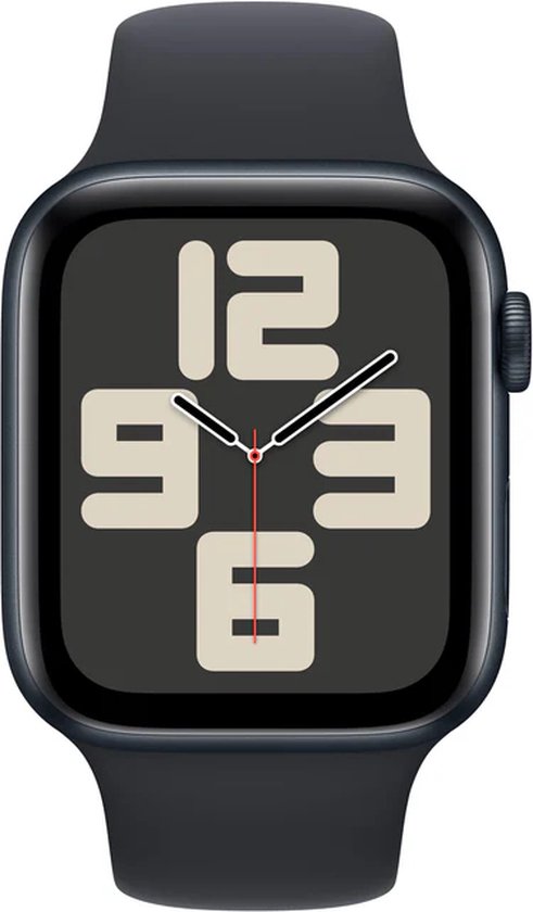 Apple Watch SE 2024 - Smartwatch - GPS + Cellular - 44mm - Midnight Aluminium Case - Midnight Sport Band - M/L