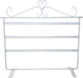 Ilènne - Porte-boucles d'oreilles - Wit - 33 paires - 32x9x28,5cm - Métal