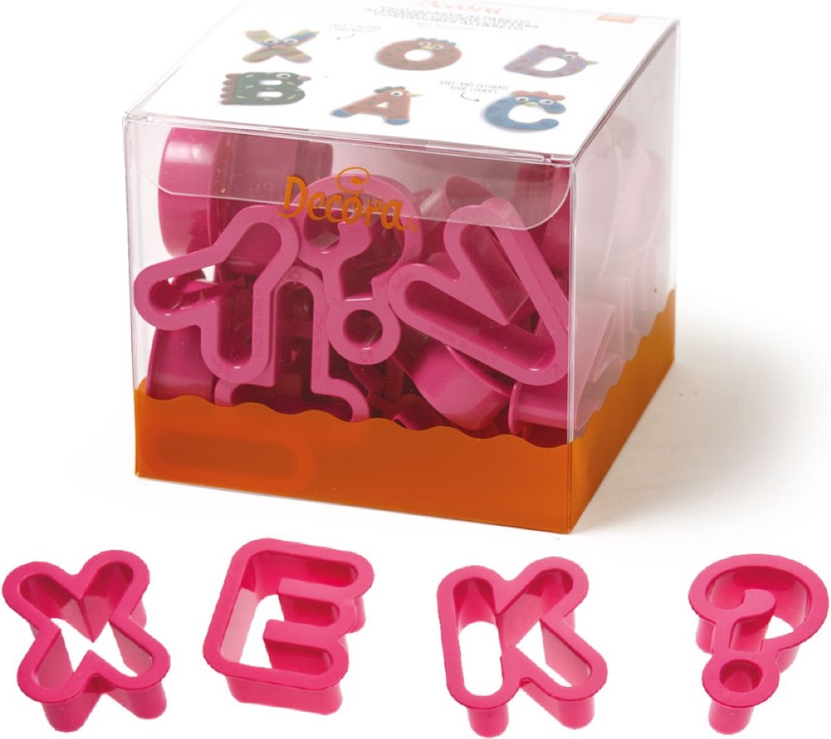 Decora Koekjesuitsteker Plastic - Alfabetset pk/27 5x2cm