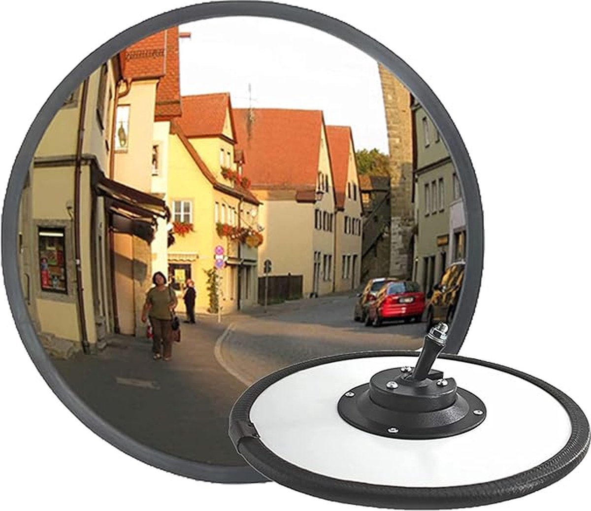 Equivera Verkeersspiegel - Verkeersspiegel voor Buiten - Veiligheidsspiegel - Bolle Spiegel