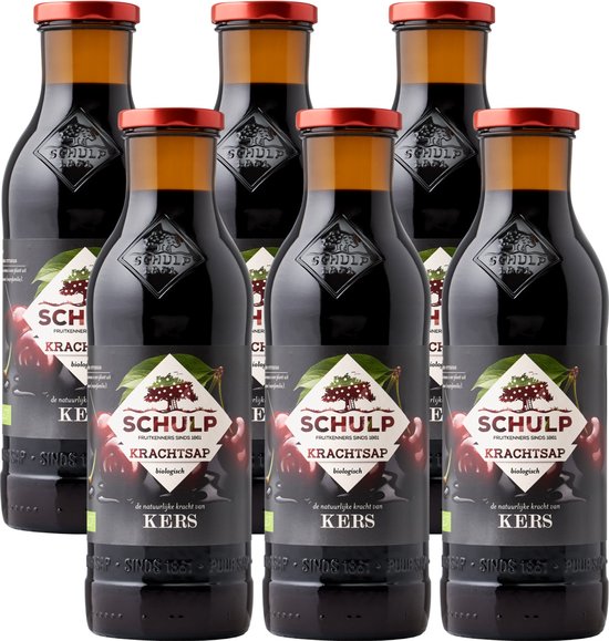 Schulp Kersensap Puur Krachtsap Biologisch 6 x 0,75 liter