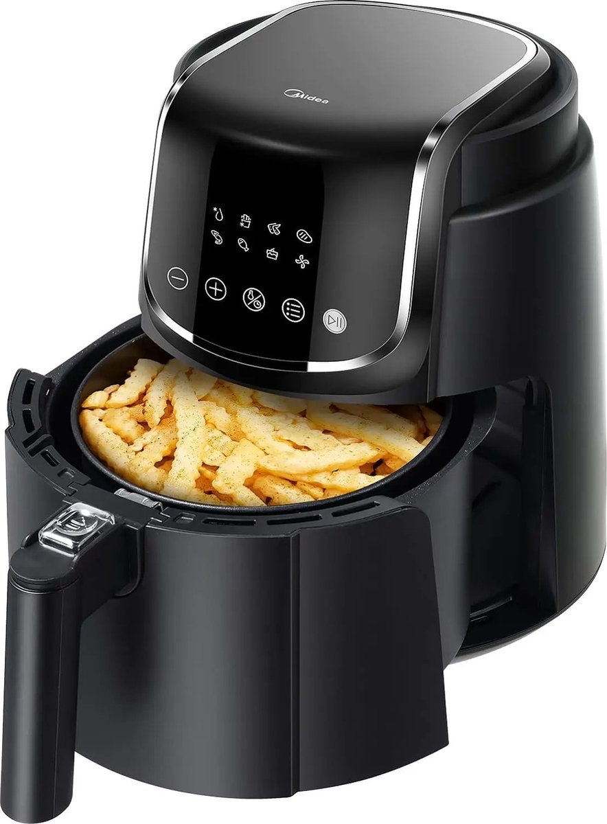 BlindenburgCreations Air Fryer Airfryer Hete luchtfriteuse 4l Olievrije Airfryer 1500W 8 Kookmodus 35-200 ° C Bakken Roosteren Grillen Ontdooien Alarm