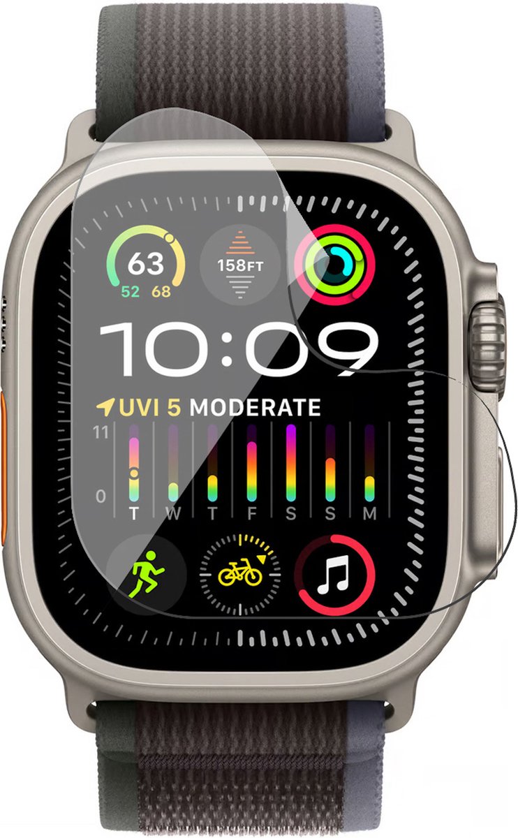 Screenprotector geschikt voor Apple Watch Ultra 1 / 2 - 1x FlexGuard Screen Protector