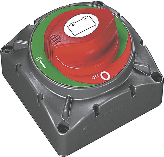 Bep Marine 770-ez batterijschakelaar, eenpols, aan/uit, Nautica, rood/zwart, eenheidsmaat