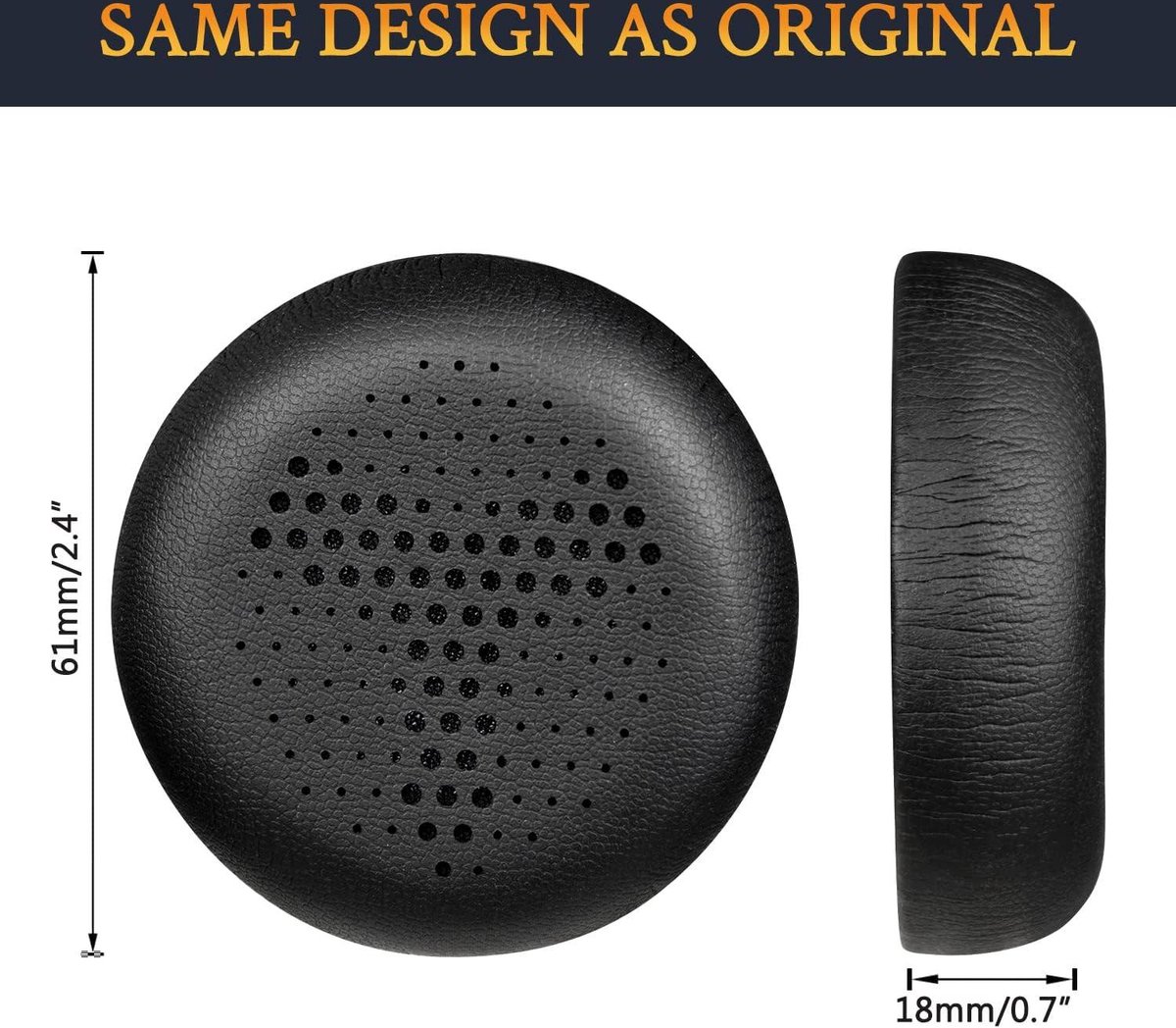 V-MOTA Oorkussens compatibel met AKG Y50 Y50TEl Y55 Y50bt Y50Dj hoofdtelefoon, vervangende kussens reparatie onderdelen (zwart