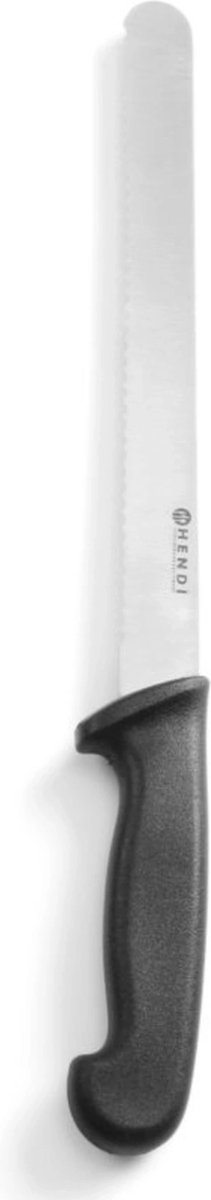 HENDI Broodmes – Golfkartel – Zwart – 380 mm – HACCP Polypropyleen Heft