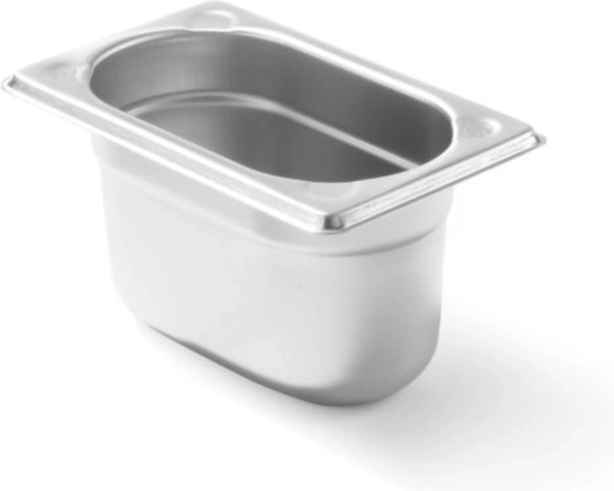 HENDI Gastronorm container – 1 liter – versterkte hoeken – roestvrij staal – 100 mm hoog