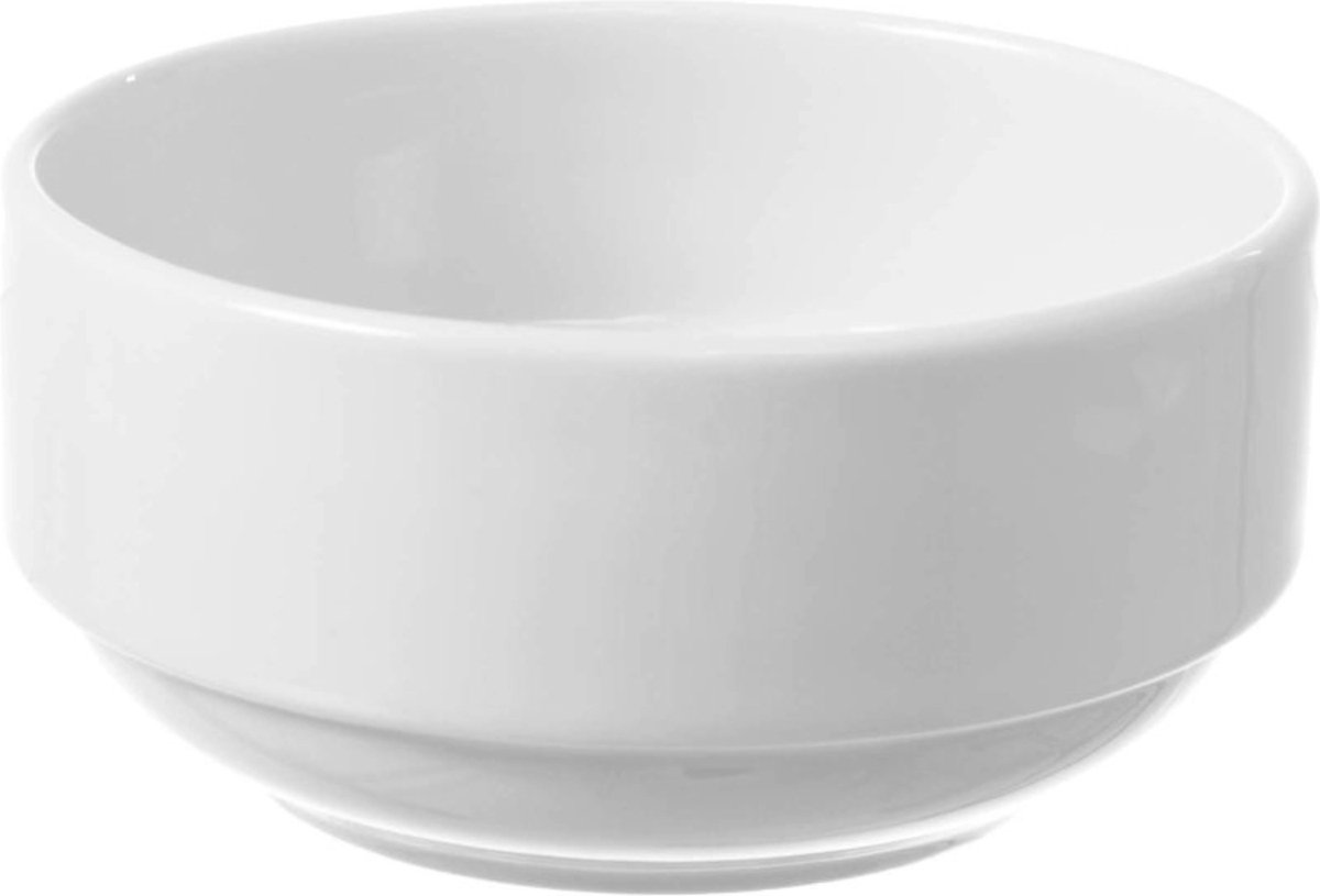 HENDI Witte saladeschaal – hotelporselein – versterkte randen – ⌀140mm