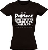 T-shirt femme Daphné | cadeau d'anniversaire | cadeau d'anniversaire | drôle | anniversaire | cadeau | Noir
