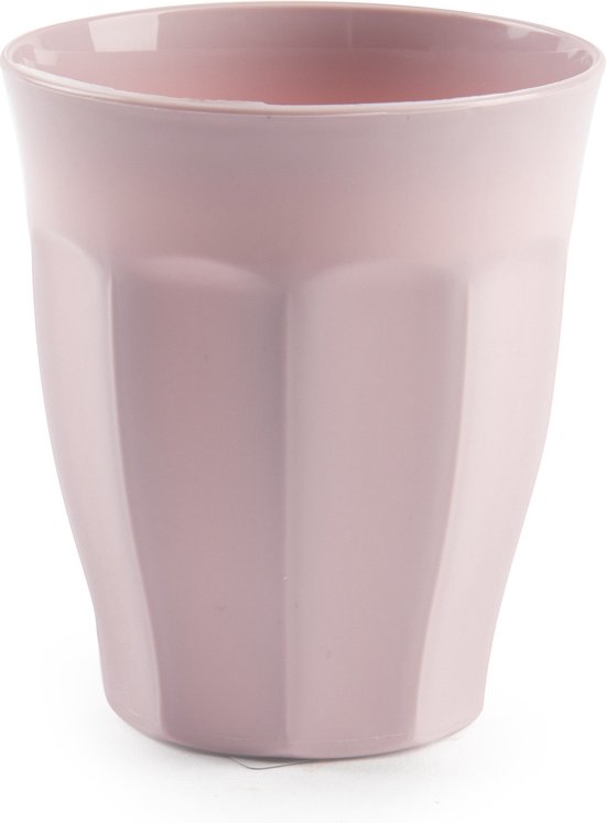 Plasticforte Camping Servies set 30 delig - kunststof - roze - 10x borden/10x drinkbekers/10x kommetjes - onbreekbaar van PlasticForte — afbeelding 3