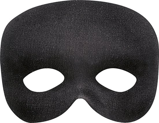 WIDMANN - Halfmasker zwart voor volwassenen