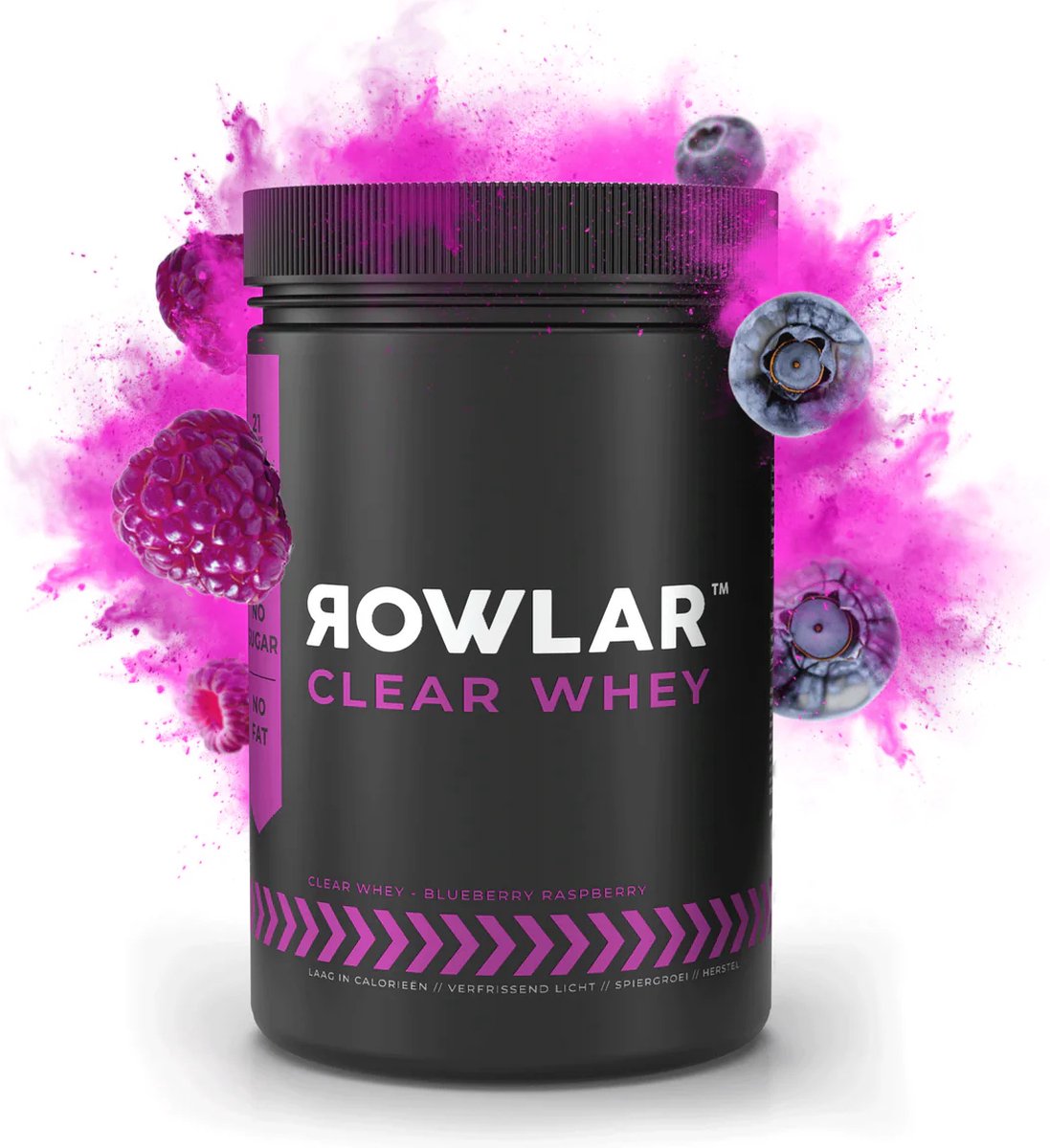 ROWLAR ClearWhey - 500 Gram - Bosbes Framboos - Fitness supplementen - Eiwitpoeder