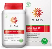 Vitals Elke Dag 50+ - 60 tabletten - multivitamine. Speciaal voor vijftigplussers. Ijzer- en kopervrij.