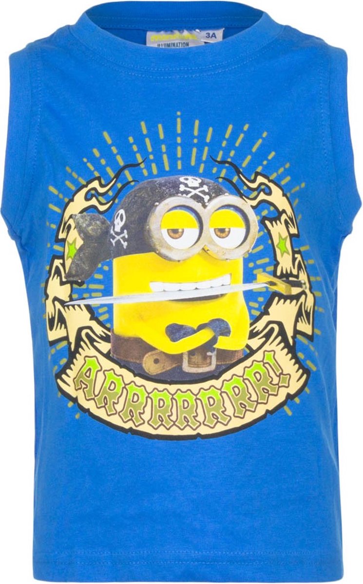 Minions T-shirt Blauw Maat 98
