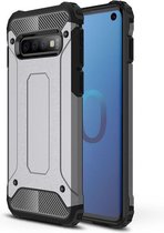 Hybrid Armor-Case Bescherm-Cover Hoes geschikt voor Samsung Galaxy S10 - Grijs