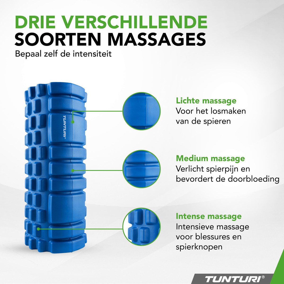 Tunturi Yoga Grid Foam Roller - Massage Roller - Blauw thumbnail 4