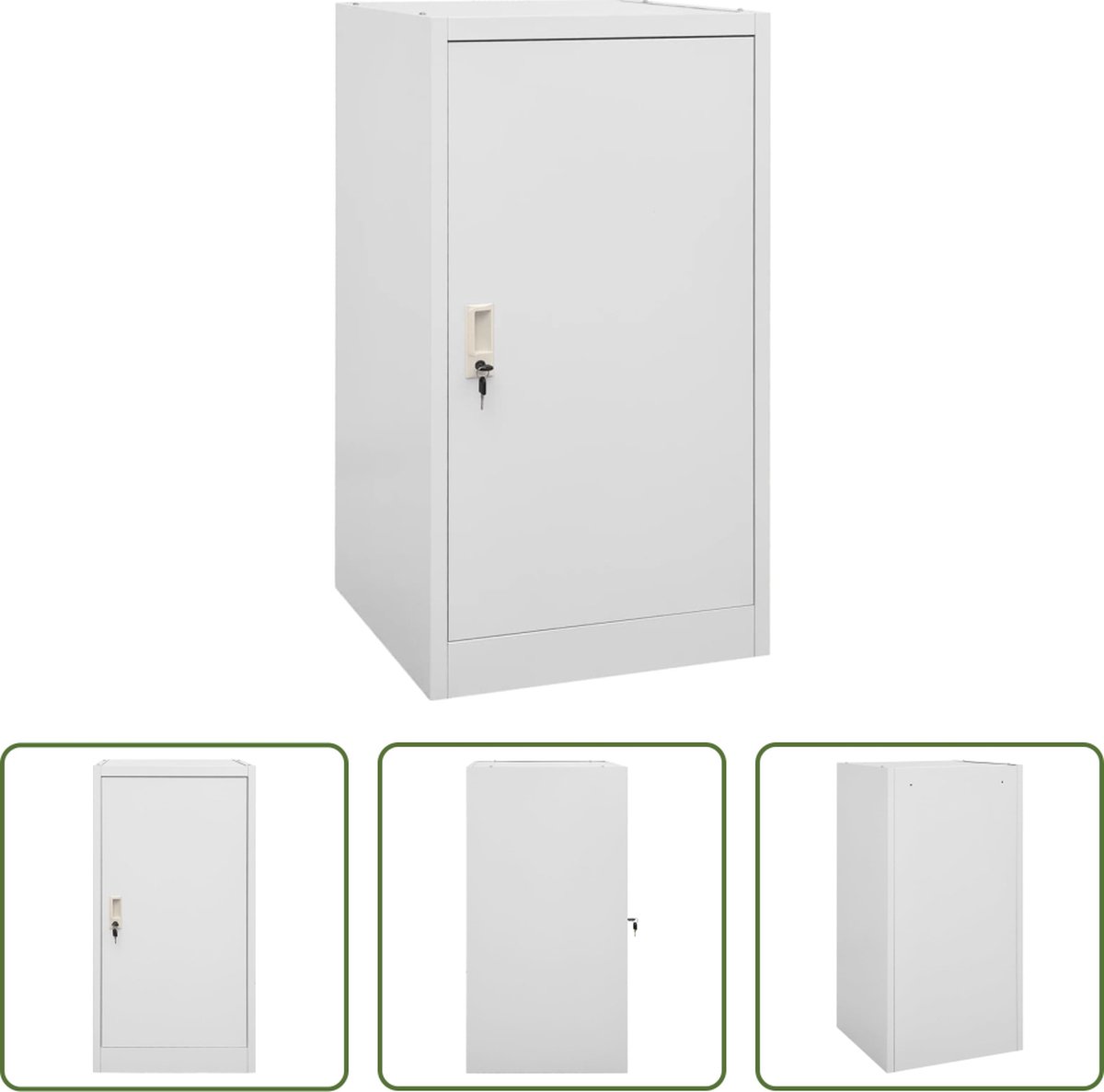 VidaXL The Living Store Stalen Lockerkast 53 x 53 x 105 cm Lichtgrijs