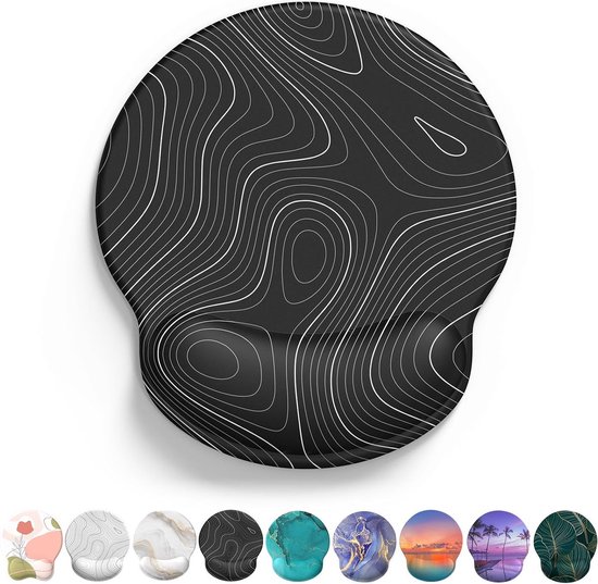 Acezeek 3-in-1 Muismat Set - XXL Ergonomische Polssteun Met Gelkussen, Toetsenbord Onderzetter, Antislip Voor Games, Thuis en Kantoor, Pijnverlichting