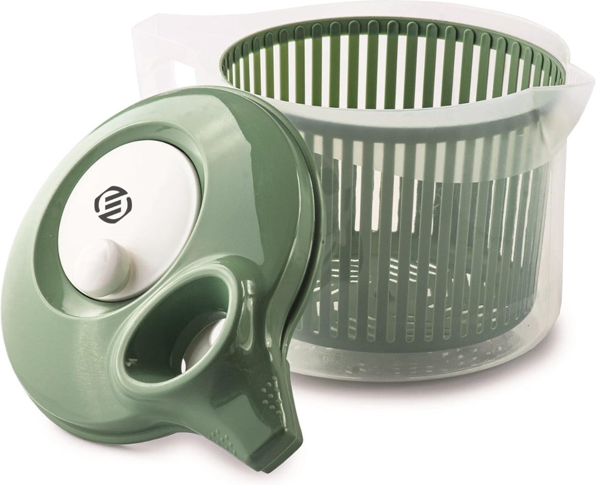 Equivera Slazwierder- Salad spinner - Slacentrifuge - Saladspinner - Sla Centrifuge - Saladecentrifuge - Sladroger - Must Have Voor In De Keuken